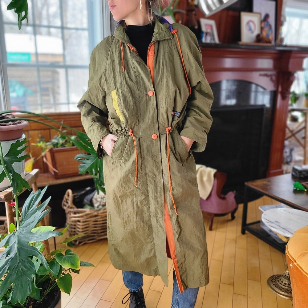 Vintage spring windbreaker coat